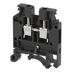 【KUT4N/ BLACK】TERMINAL BLOCK DIN RAIL 2POS 10AWG