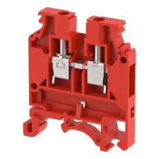 【KUT4N/ RED】TERMINAL BLOCK DIN RAIL 2POS 10AWG