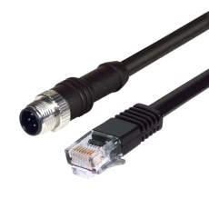 【M12RJ454D-1】SENSOR CABLE 4P M12 PLUG-RJ45 PLUG/3.3’