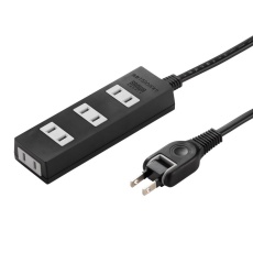 【TAP-TSH41BKN2】火災予防タップ・2P・4個口・1m・ブラック