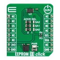 【MIKROE-5889】EEPROM 11 CLICK ADD-ON BOARD I2C 3.3V