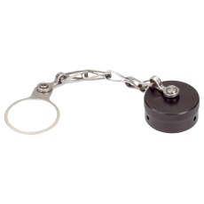 【MS318122CA】DUST CAP W/CHAIN SIZE 22 RCPT ALUM