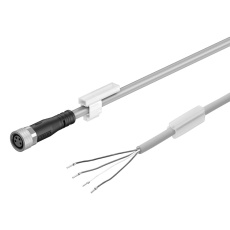 【NEBU-M8G4-K-2.5-LE4】SENSOR CORD 4P M8 RCPT-FREE END 2.5M