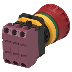 【PBES22N03R】E-STOP SWITCH 3PST-NC 10A 24VAC