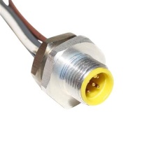 【R5A09M00.5】M12 RECEPTACLE 5-POSITION MALE STRAIGHT TO OPEN END 18 AWG .5M 68AK2124