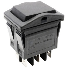 【RB543A1100-136】ROCKER SWITCH DPDT 16A 250VAC PANEL