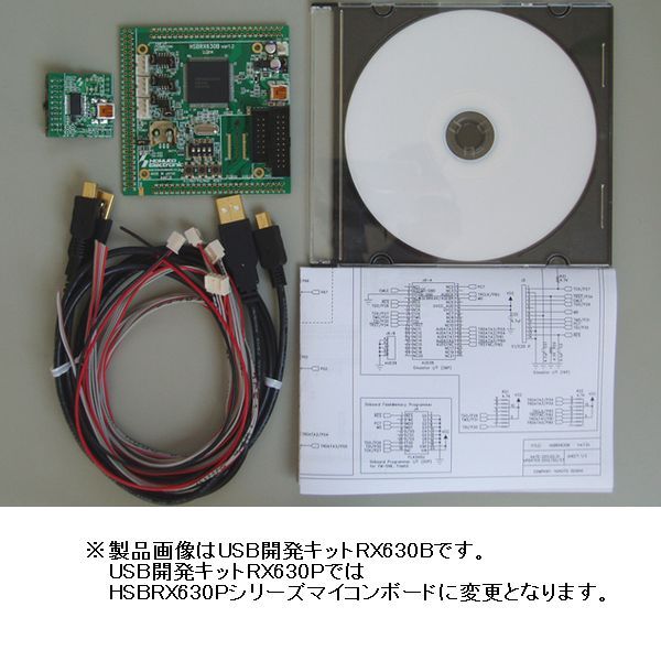 【USBｶｲﾊﾂｷｯﾄRX630P】USB開発キット/HSBRX630Pマイコンボード R5F5630EDDFP搭載モデル採用