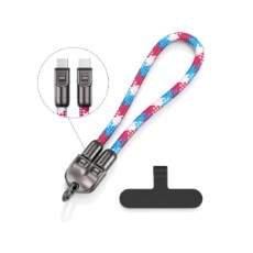 【L-SSCC30P】【在庫処分セール】2in1 スマホストラップ CtoC充電ケーブル（ピンク）