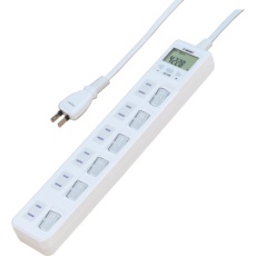 【ETA-NWM620-W】【在庫処分セール】ワットメーター付タップ(6個口、2m)