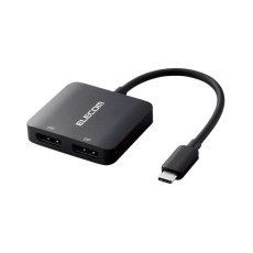 【AD-CDP2BK2】USB Type-C(TM) - DisplayPort(TM)変換アダプター 2ポート