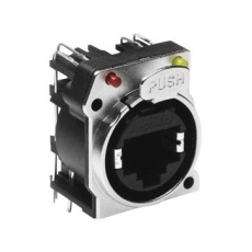 【RJX8FB5HGYB】RJ45 CONN R/A JACK 8P8C 1PORT/PNL PCB