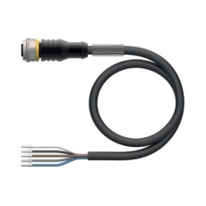 【RKC4.4T-2/TEL】CABLE ASSY 4P M12 RCPT-FREE END 2M