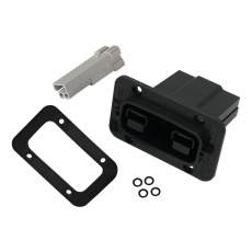 【SBSX75A-PMREC-KIT-GRA】RECT PWR HOUSING KIT RCPT 2POS PC/PBT
