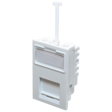 【SJ6JEWH】FACEPLATE CAT6 OUTLET ABS WHT