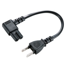 【KB-DM2L-02】電源コード(2P・L型コネクタ・0.2m)