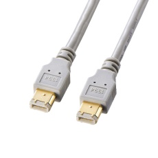 【KE-1394-2K】IEEE1394ケーブル(6pin-6pin・2m・ライトグレー)