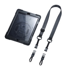 【PDA-IPAD1620BK】iPad 10.2インチ 前面保護フィルター付耐衝撃ケース
