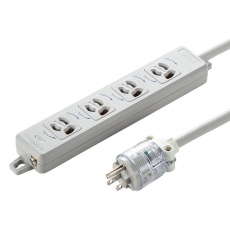 【TAP-HPM4-5W】医用接地プラグ付き電源タップ(3P・4個口・グレー・5m)