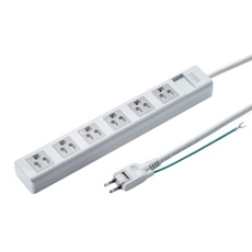 【TAP-SH3625MG】3P・6個口オートシャッター付き電源タップ(マグネット付き・2.5m)