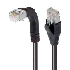 【TRD695SZRA1BLK-2】ENET CORD CAT6 R/A RJ45 PLUG-PLUG 2’