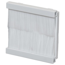 【XBRWH】BRUSH STRIP MODULE WHT EURO FACEPLATE