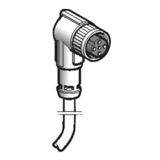 【XZCP0666L2】LEAD SOCKET 3WAY M8 R/A 2M