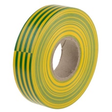 【134-7328】絶縁テープ 緑 黄 最大動作温度：+70℃ 幅：19mm