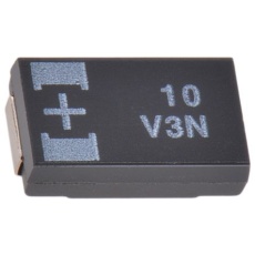 【35TQC10M】ポリマーコンデンサ POSCAP TQC 10μF 35V dc D2