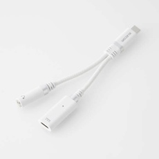 【MPA-C35DPDSMWH】USB Type-C(TM) - φ3.5mm変換ケーブル(シリコンメッシュ/27W)