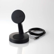 【W-MS11BK】2in1 マグネットQi2規格対応ワイヤレス充電器(15W+5W・スタンド)