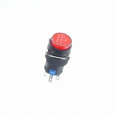 【YJ-LA16-22DN/Y12VR】φ16LED照光式押しボタンスイッチ(赤・モメンタリ・12V)