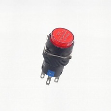 【YJ-LA16-22DNZS/Y24VR】φ16LED照光式押しボタンスイッチ(赤・オルタネイト・24V)
