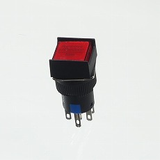 【YJ-LA16-22DNZS/F3VR】φ16LED照光式押しボタンスイッチ(赤・オルタネイト・3V)