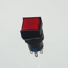【YJ-LA16-22DN/F24VR】φ16LED照光式押しボタンスイッチ(赤・モメンタリ・24V)