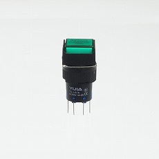 【YJ-LA16-22DN/F12VG】φ16LED照光式押しボタンスイッチ(緑・モメンタリ・12V)