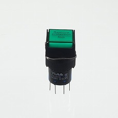 【YJ-LA16-22DNZS/F24VG】φ16LED照光式押しボタンスイッチ(緑・オルタネイト・24V)