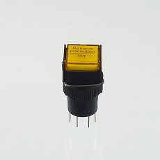 【YJ-LA16-22DNZS/F12VY】φ16LED照光式押しボタンスイッチ(黄・オルタネイト・12V)