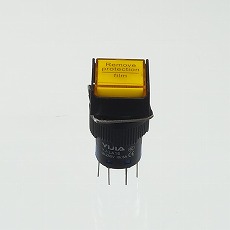 【YJ-LA16-22DNZS/F24VY】φ16LED照光式押しボタンスイッチ(黄・オルタネイト・24V)