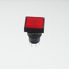 【YJ-LA16-22DNZS/J24VR】φ16LED照光式押しボタンスイッチ(赤・オルタネイト・24V)