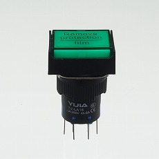【YJ-LA16-22DN/J24VG】φ16LED照光式押しボタンスイッチ(緑・モメンタリ・24V)