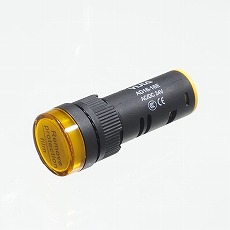【AD16-16E24VY】φ16LEDパイロットランプ(黄色・24V)