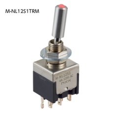 【M-NL12S1TRM】LED付照光式トグルスイッチ(Mシリーズ)