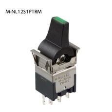 【M-NL12S1PTRM】LED付照光式パドルロッカスイッチ(Mシリーズ)