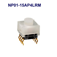 【NP01-15AP4LRM】ラバータイプ照光式押しボタンスイッチ(NP01シリーズ)