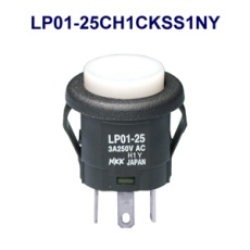 【LP01-25CH1CKSS1NY】丸形照光式押しボタンスイッチ(LP01シリーズ)