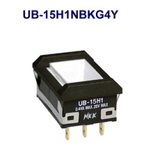 【UB-15H1NBKG4Y】長角形照光式押しボタンスイッチ(UBシリーズ)