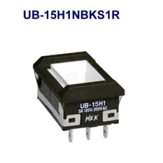 【UB-15H1NBKS1R】長角形照光式押しボタンスイッチ(UBシリーズ)
