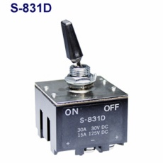 【S-831D】直流負荷専用小形トグルスイッチ(Sシリーズ)
