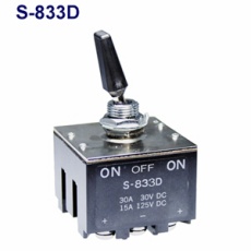 【S-833D】直流負荷専用小形トグルスイッチ(Sシリーズ)