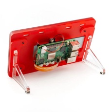 【PIMORONI-PIM756】Raspberry Pi Touch Display 2用Pibow Frame(赤)